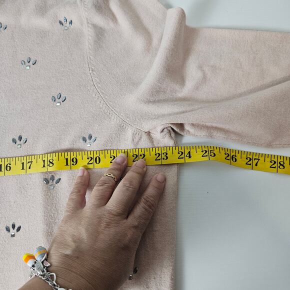 Gerry Weber Womens Light Pink Embellished Viscose Blend Long Sleeve Top Sz XL - Picture 5 of 7